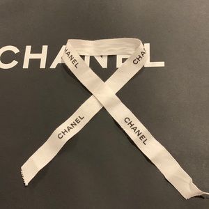 Chanel white ribbon
